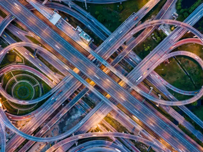 highway overhead view